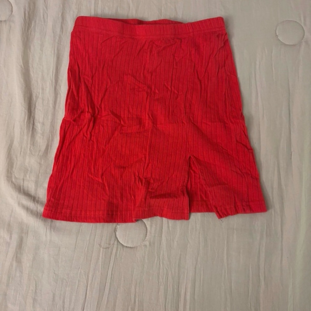 SHEIN Vibrant Red Ribbed Top